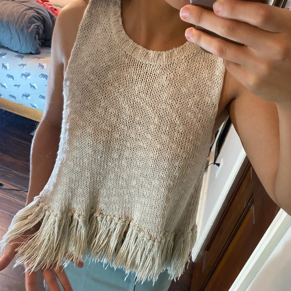Anthropologie knitted sweater vest.